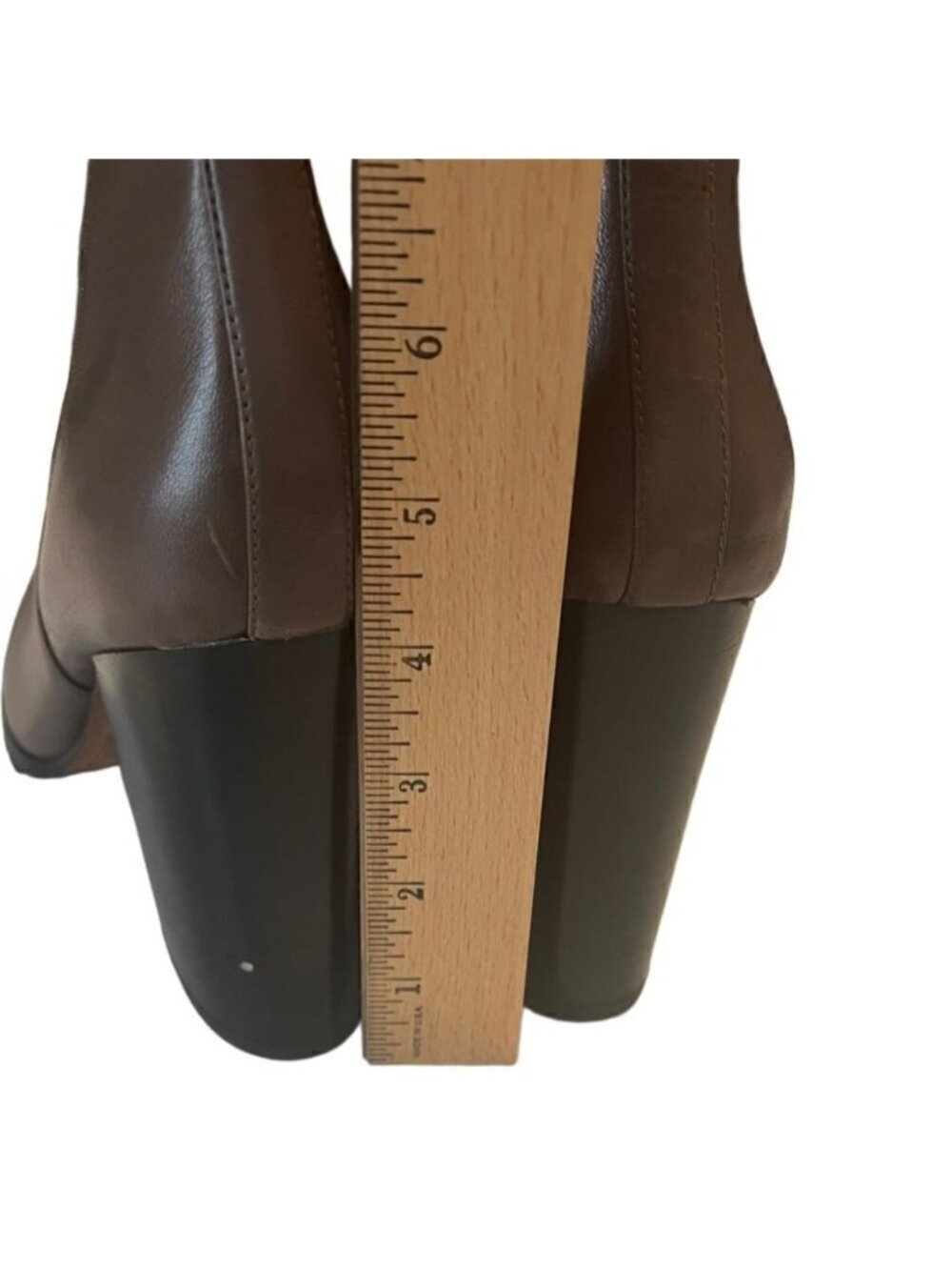 Coach Odell Brown Leather Pull On Heel Boots Size 11 - Picture 4 of 12